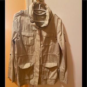 H&M khaki utility coat